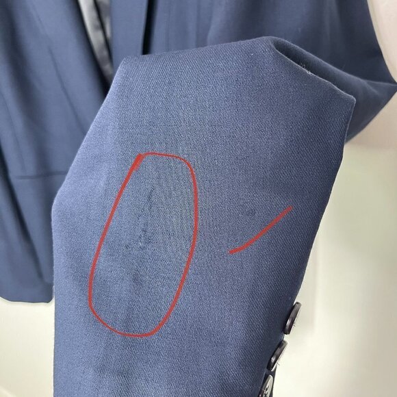 Talbots Navy Blue Wool One Button Blazer Jacket Size 12 - Picture 5 of 10